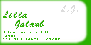 lilla galamb business card